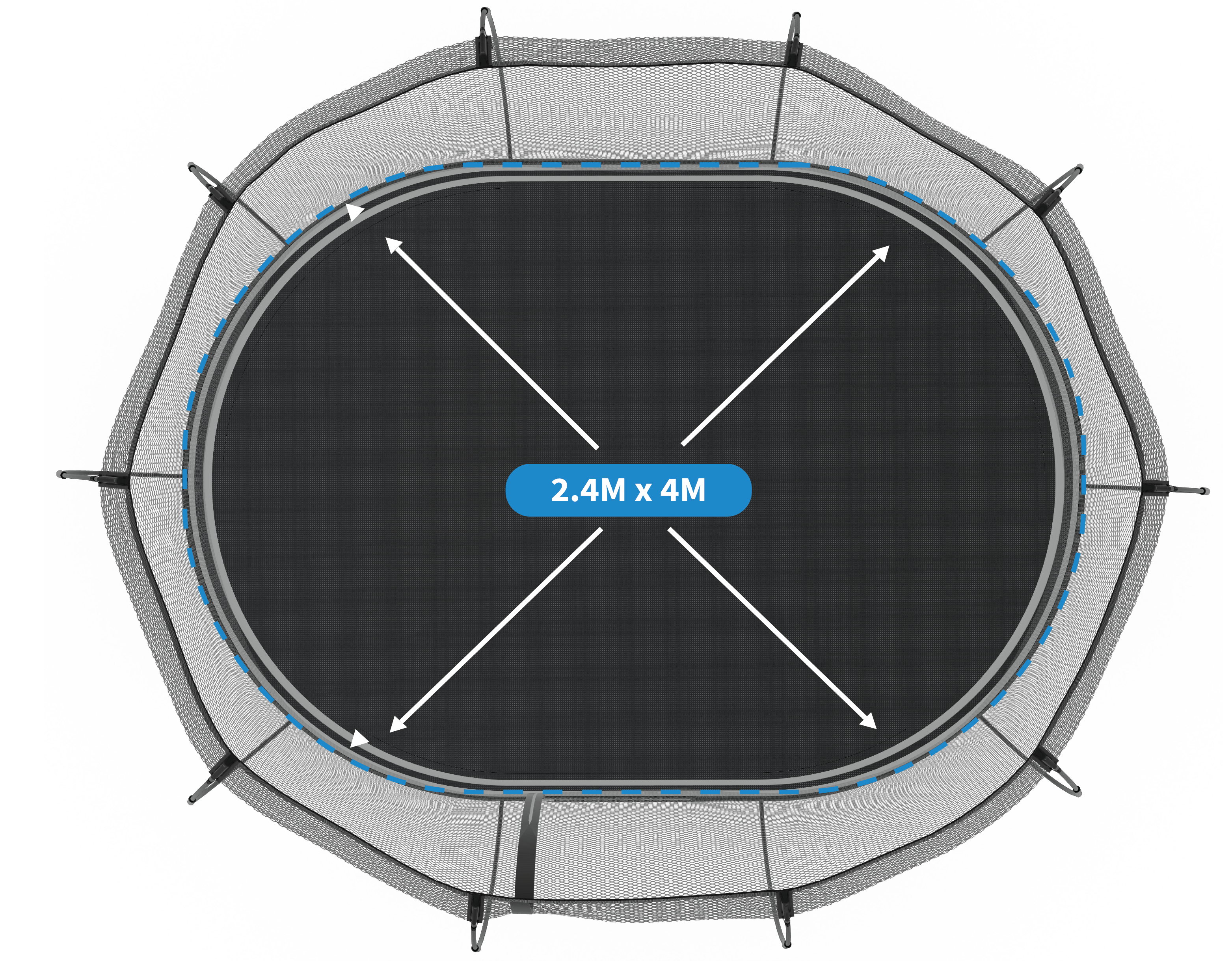 Large Oval Trampoline O92 - Best Seller