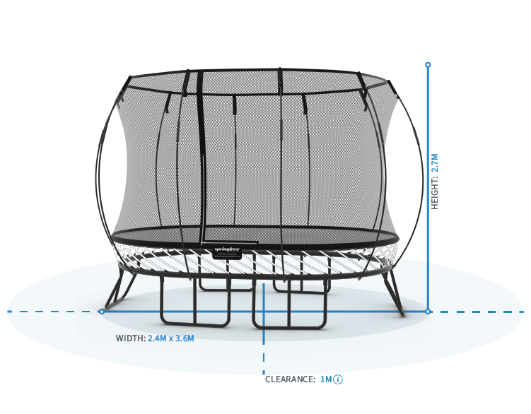 Trampoline Moyen Ovale O77