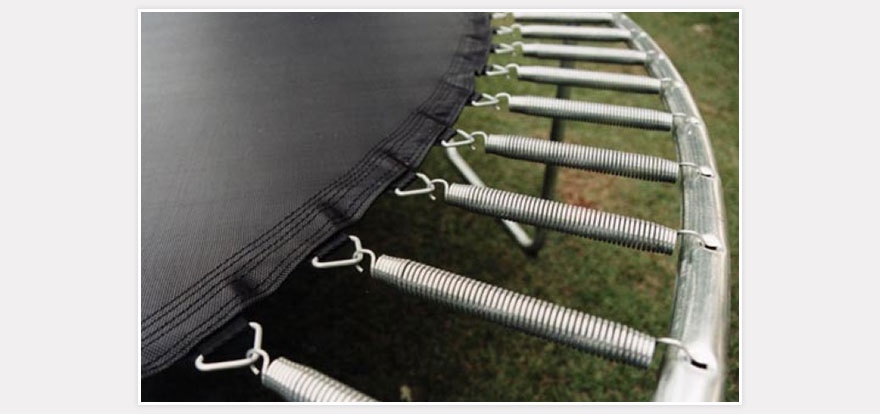 Exposed frame of traditional trampoline