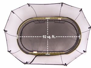 Size of trampoline mat